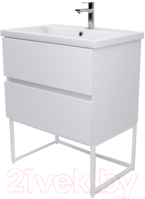 Тумба под умывальник Дабер 012 Andrea Elen 80 / Т12.8А.1.5 (белый древесный) - фото