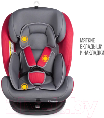 Автокресло Zlatek Cruiser Isofix / KRES3602 (серый/красный)