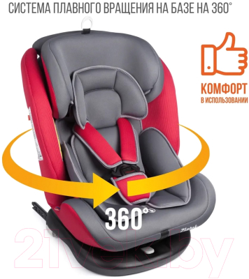 Автокресло Zlatek Cruiser Isofix / KRES3602 (серый/красный)