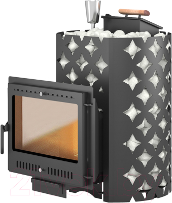 Печь-каменка Этна 18 Панорама М Закрытая каменка - фото