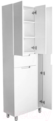 Шкаф-пенал для ванной Style Line Оптима 70 (напольный, корзина, отделение для халата)