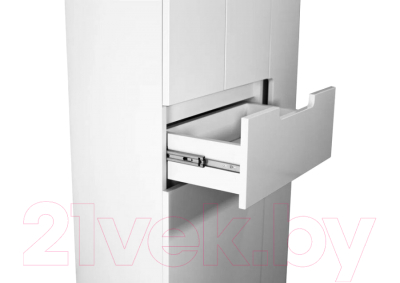 Шкаф-пенал для ванной Style Line Оптима 70 (напольный, корзина, отделение для халата)