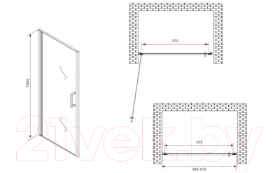 Душевая дверь Abber Sonnenstrand AG04060
