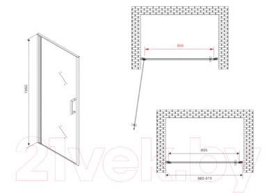 Душевая дверь Abber Sonnenstrand AG04090