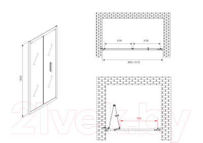 Душевая дверь Abber Sonnenstrand AG07100