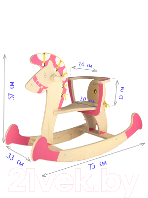 Качалка детская Woody Лошадка-3 / 07340