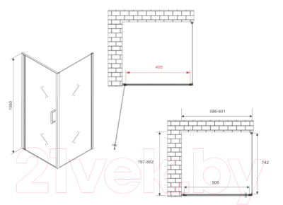 Душевой уголок Abber Sonnenstrand AG04060-S80