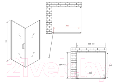 Душевой уголок Abber Sonnenstrand AG04060-S90
