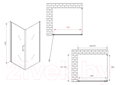 Душевой уголок Abber Sonnenstrand AG04060M-S75M