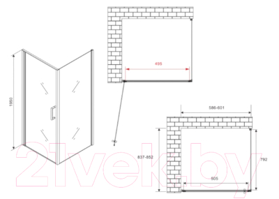 Душевой уголок Abber Sonnenstrand AG04060M-S85M