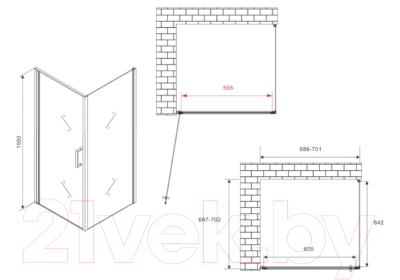 Душевой уголок Abber Sonnenstrand AG04070-S70