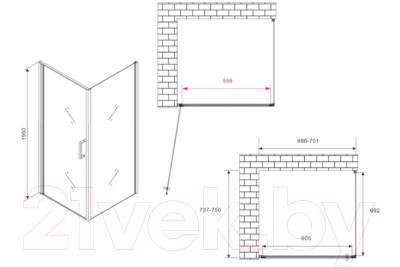 Душевой уголок Abber Sonnenstrand AG04070-S75