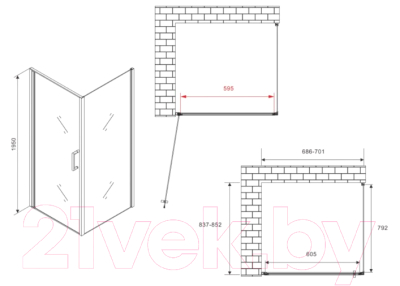 Душевой уголок Abber Sonnenstrand AG04070-S85