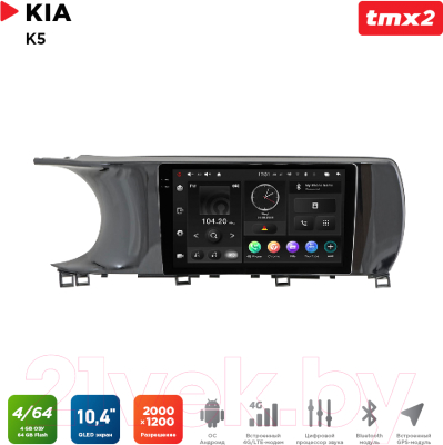 Бездисковая автомагнитола Incar TMX2-1828-4