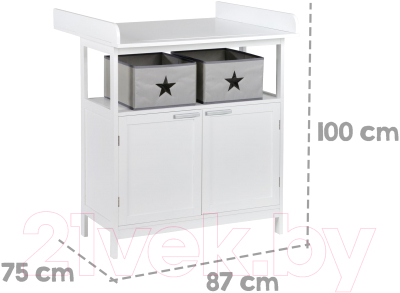 Комод пеленальный Roba Hamburg / 1711040WE (белый)