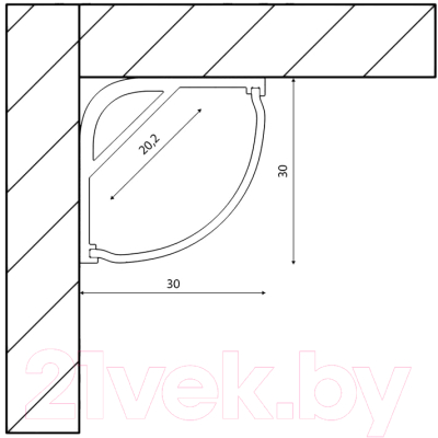 Профиль для светодиодной ленты SWG 3030