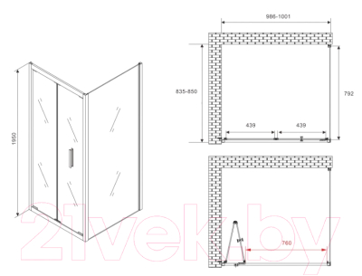 Душевой уголок Abber Sonnenstrand AG07100-S85
