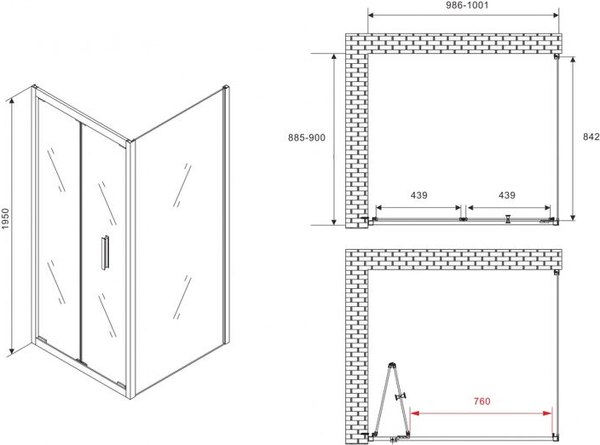 Душевой уголок Abber Sonnenstrand AG07100-S90