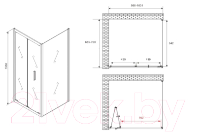 Душевой уголок Abber Sonnenstrand AG07100B-S70B
