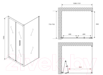 Душевой уголок Abber Sonnenstrand AG07110-S75