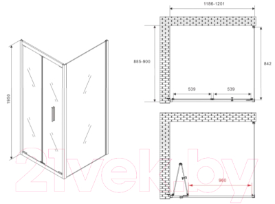 Душевой уголок Abber Sonnenstrand AG07120-S90