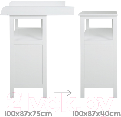 Комод пеленальный Roba Hamburg / 1712040WE (белый)