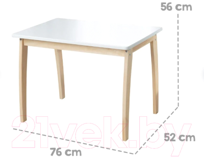 Стол детский Roba 50728WE (белый/натуральный)