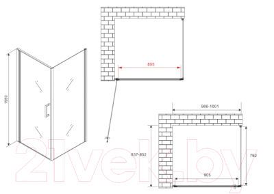 Душевой уголок Abber Sonnenstrand AG04100M-S85M