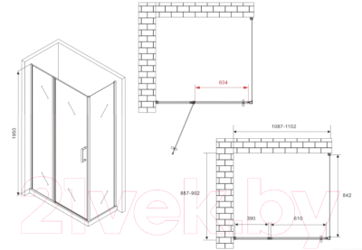 Душевой уголок Abber Sonnenstrand AG04110S-S90