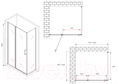 Душевой уголок Abber Sonnenstrand AG04120BS-S100B