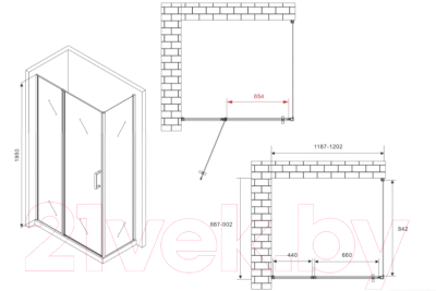 Душевой уголок Abber Sonnenstrand AG04120S-S90