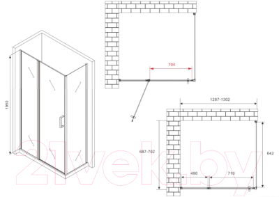 Душевой уголок Abber Sonnenstrand AG04130S-S70