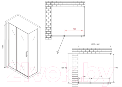 Душевой уголок Abber Sonnenstrand AG04130S-S75