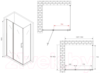 Душевой уголок Abber Sonnenstrand AG04130S-S80