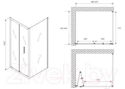 Душевой уголок Abber Sonnenstrand AG07090-S80