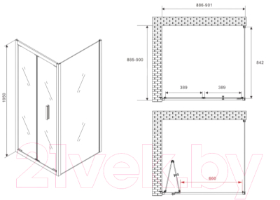 Душевой уголок Abber Sonnenstrand AG07090-S90
