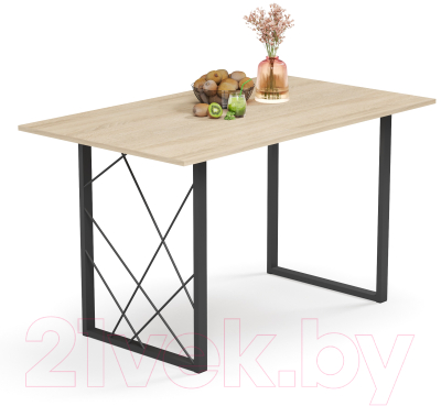 Обеденный стол Mio Tesoro Wasabi 100x60 (дуб сонома/черный)