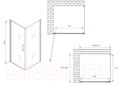Душевой уголок Abber Sonnenstrand AG04090M-S85M