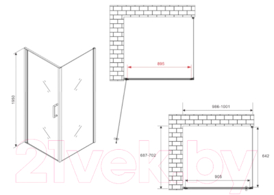 Душевой уголок Abber Sonnenstrand AG04100-S70