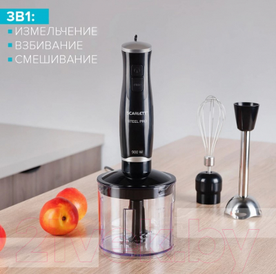 Блендер погружной Scarlett SC-HB42F08 (черный)
