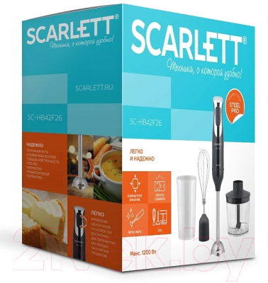 Блендер погружной Scarlett SC-HB42F26 (черный)