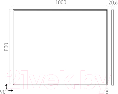 Зеркало Laparet Focus LF-MIR-100-00