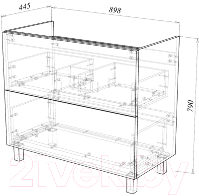 Тумба под умывальник Garda Grado 58 90 / 26.58.900