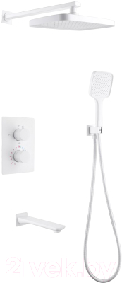 Душевая система со смесителем Abber Weiss Insel AF8050W - фото