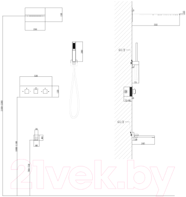 Душевая система Abber Daheim AF8253
