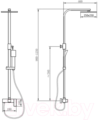 Душевая система Abber Daheim AF8220