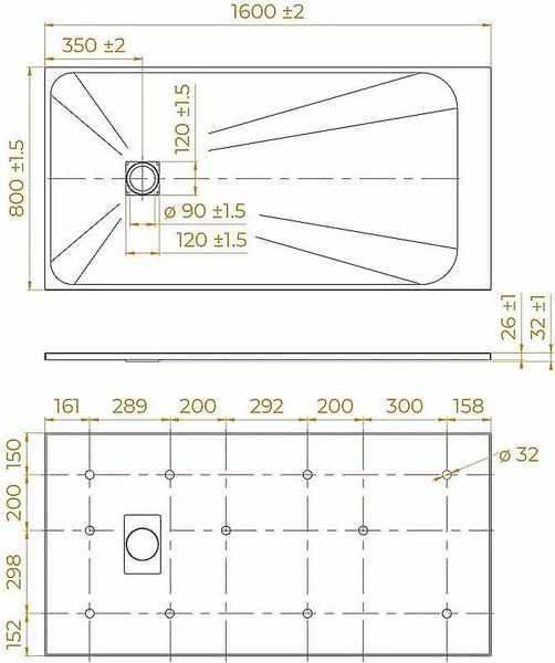 Душевой поддон RGW STN-168W / 16362816-01