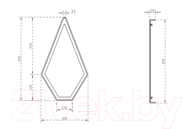 Зеркало Abber Stein AS6611R