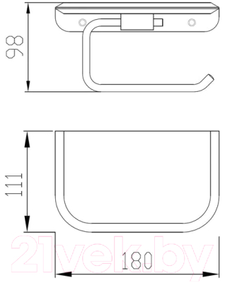 Держатель для туалетной бумаги Abber Nord AA1530 (хром)