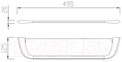 Полка для ванной Abber Nord AA1555B
